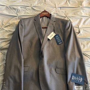 Kenneth Cole Reaction Men's Skinny-Fit Flex Stretch Jacket Only Silver 42s